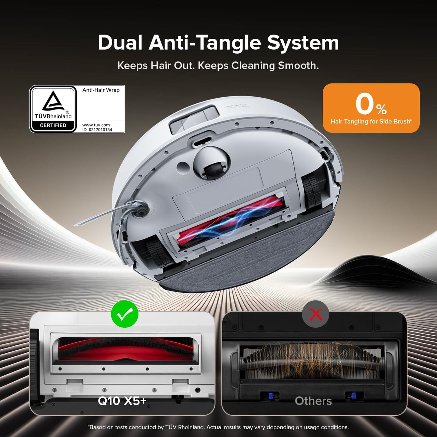 roborock Q10 X5+ Robot Vacuum and Mop Combo, Self-Emptying, 10,000Pa Suction, Obstacle Avoidance, LiDAR Navigation, Hands-Free Cleaning, No-Go Zones, Perfect for Carpet and Pet Hair, White