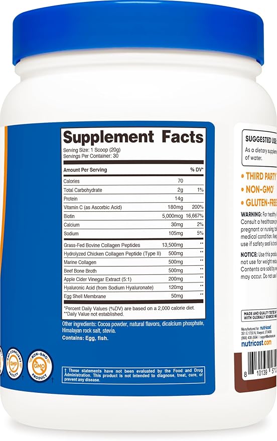 Nutricost Multi Collagen + Beauty & 30 Servings