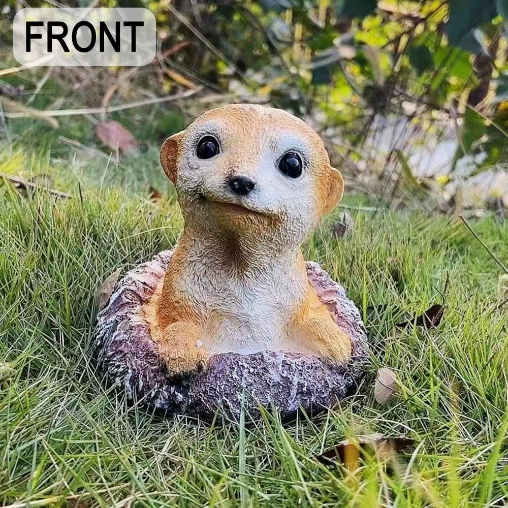 Meerkat Statue - Charming Meerkat Garden Animal Statue: Lifelike Decor Accent for Your Yard or Patio - Add Personality to Your Outdoor Space