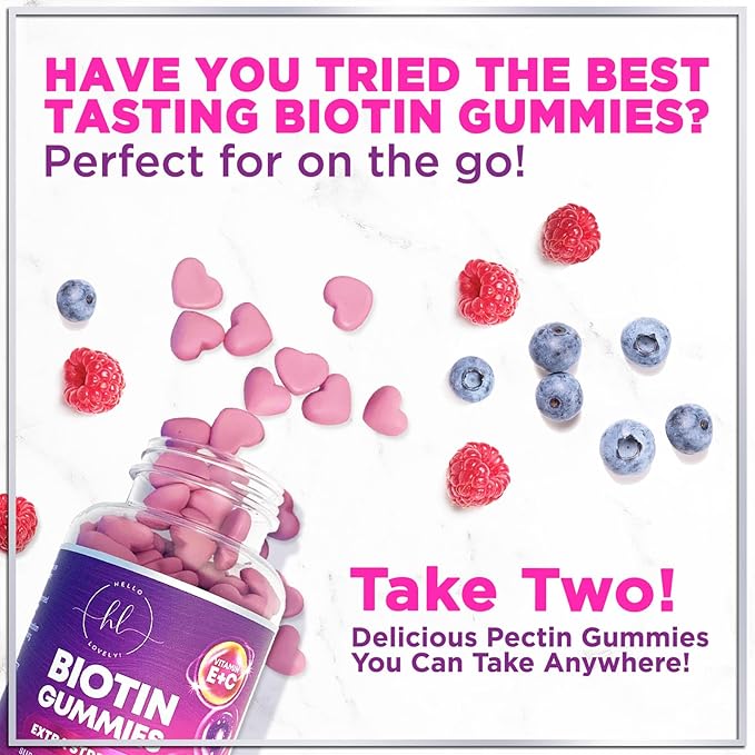 Hair Vitamins Gummy with Biotin 5000 60 Gummies