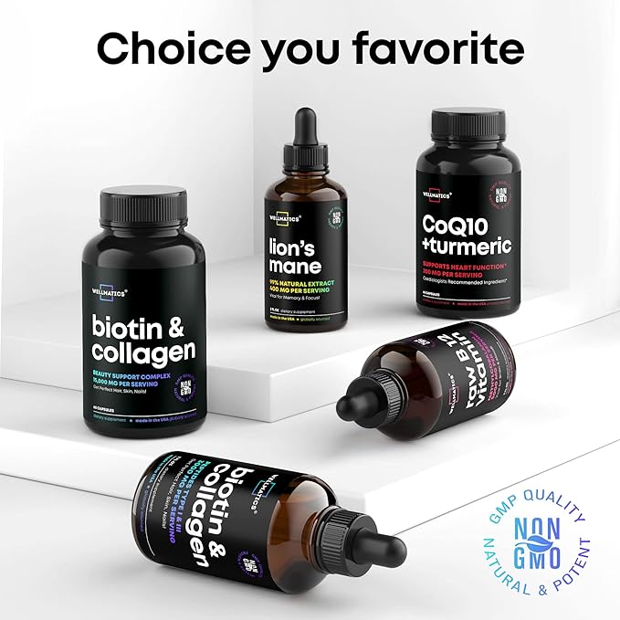 Liquid Collagen & Biotin Drops 30000mcg Biotin, 2 fl