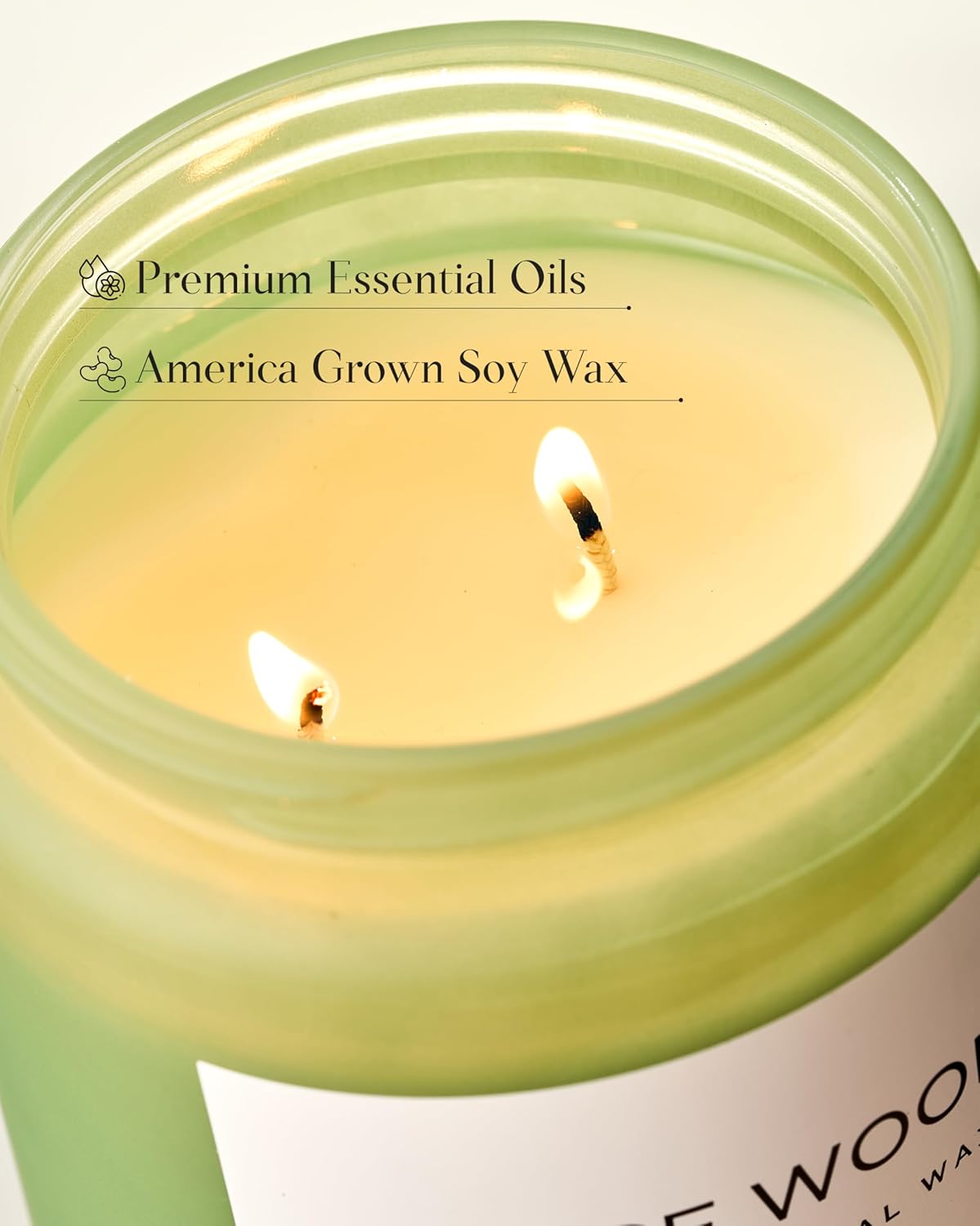 M&SENSE Sage Wood Scented Candle, 19.4oz 110 Hours Long Lasting Clean Non Toxic All Natural Soy Wax Candle for Relaxing & Stress Relief, 2 Wick Home Fragrance Gifts for Home Decor