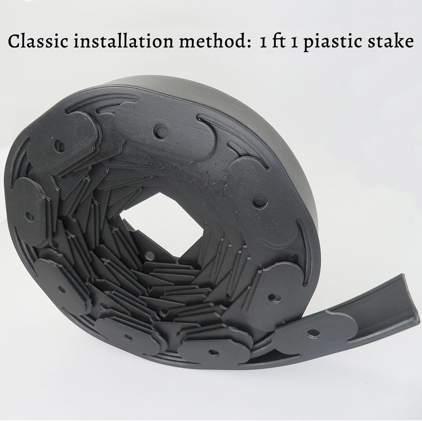 Landscape Edging,Flower Bed Edging no dig,Lawn Edging Garden Edging Border(60feet-Black)