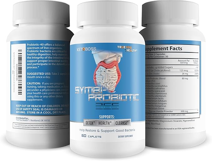 Symbi-Probiotic 365 Keto Probiotic Health Support - Probiotic Life Energy & Gut Support - Health Starts in The Gut - Healthy Symbiotic 365 Daily Probiotic - Inspired by Dr Sebi Products & Sebi Detox