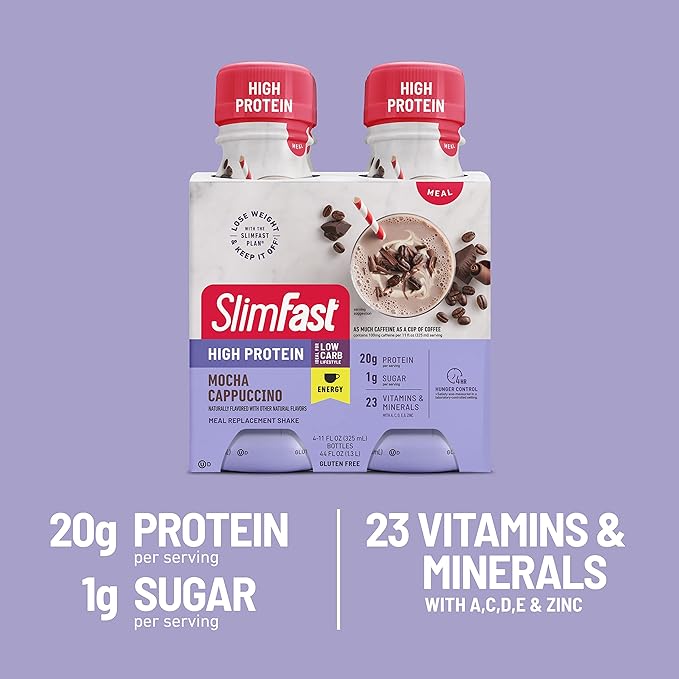 SlimFast Advanced Energy High Protein Meal 20g of 11 Fl. 4 Count