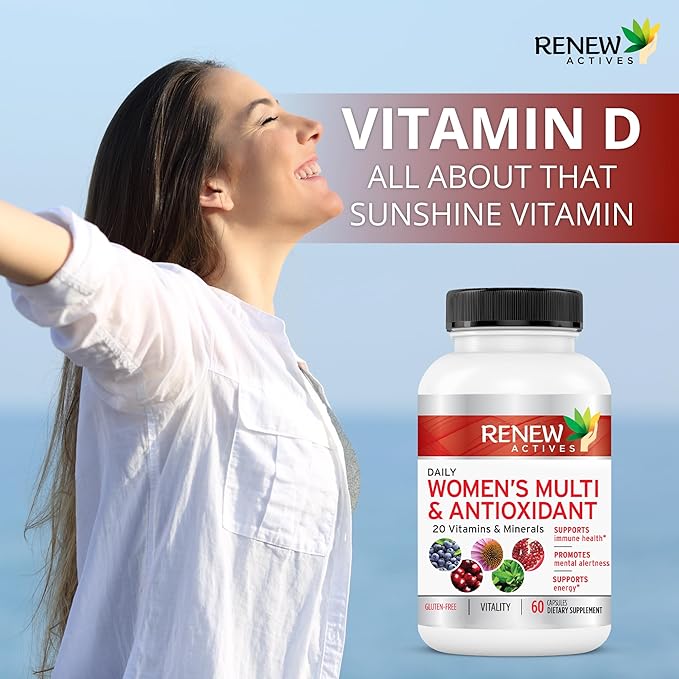 Renew Actives Women's Multi-Vitamin & Antioxidant: 20 Vitamins 60 Capsules