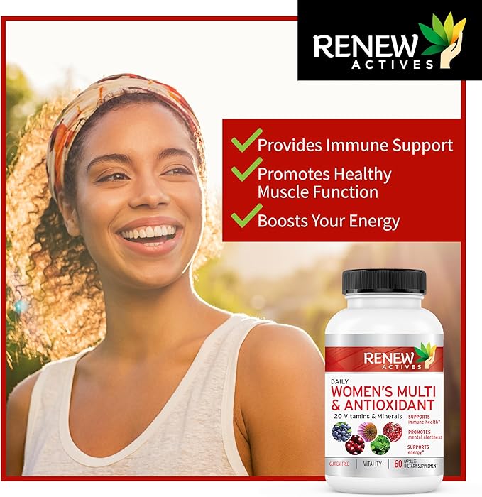 Renew Actives Women's Multi-Vitamin & Antioxidant: 20 Vitamins 60 Capsules