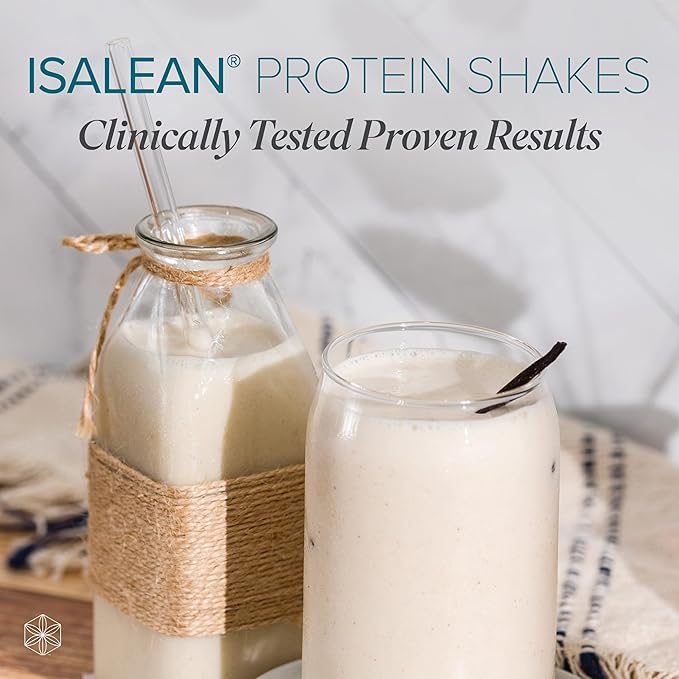 Isagenix IsaLean Shake - Meal Replacement Protein Shake Supports Healthy Weight & Muscle Growth - Protein Powder Enriched with 23 Vitamins - Creamy French Vanilla, 29.1 Oz (14 Servings)