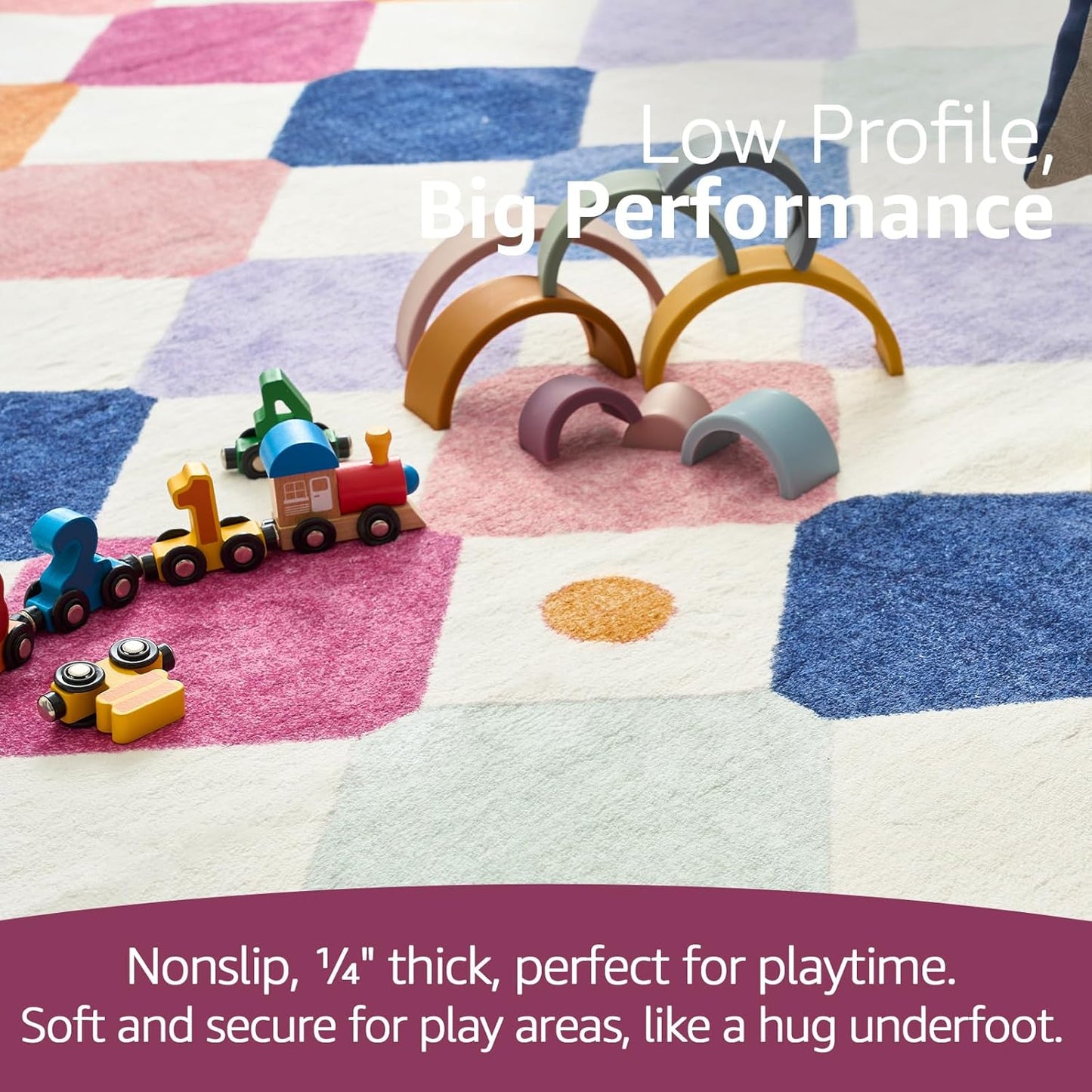 jinchan Area Rug 2x3 Kids Entryway Washable Indoor Doormat Small Soft Non Slip Modern Rug Diamond Carpet for Nursery Room Bedroom Bathroom Berries on Cream