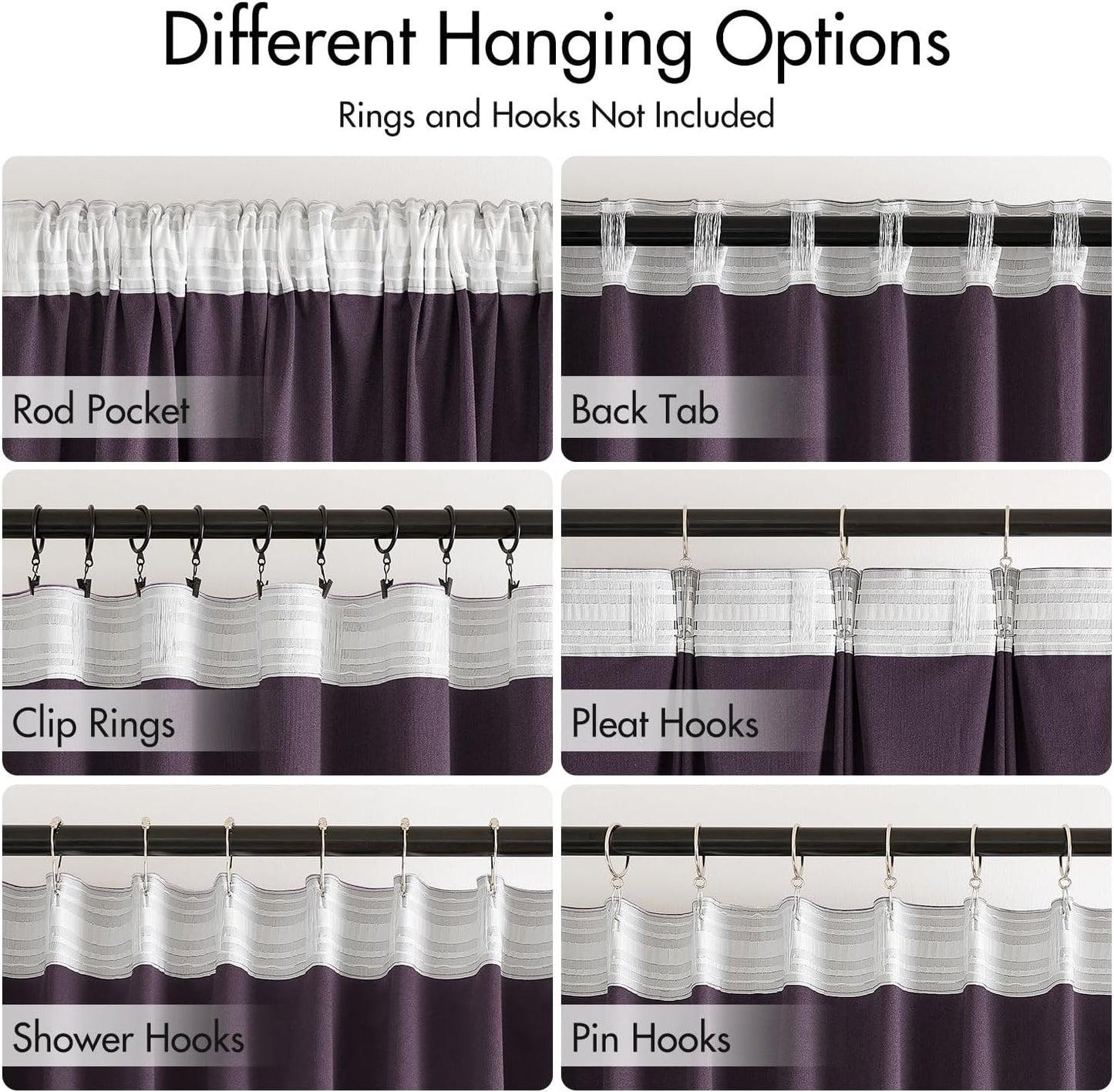 MIULEE Purple Velvet Curtains 108 inches 2 Panels - Luxury Room Darkening Window Drapes for Bedroom Living Room Thermal Insulated Super Soft Blackout Extra Long, Back Tab Rod Pocket Pinch Pleated