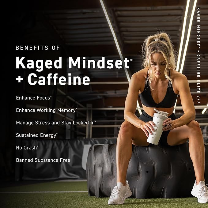 Kaged Nootropic Mindset Elite | Focus and Productivity Supplement | Organic Caffeine | Supports Working Memory, Focus, Energy, and Mood* | Strawberry Lemonade - 30 Servings