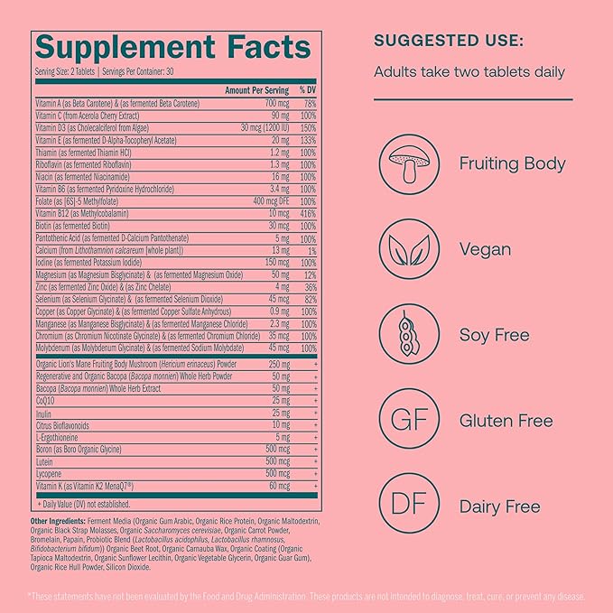 True Grace Daily Women’s Multivitamin 50+ 60 Easy-to-Swallow 30 Servings