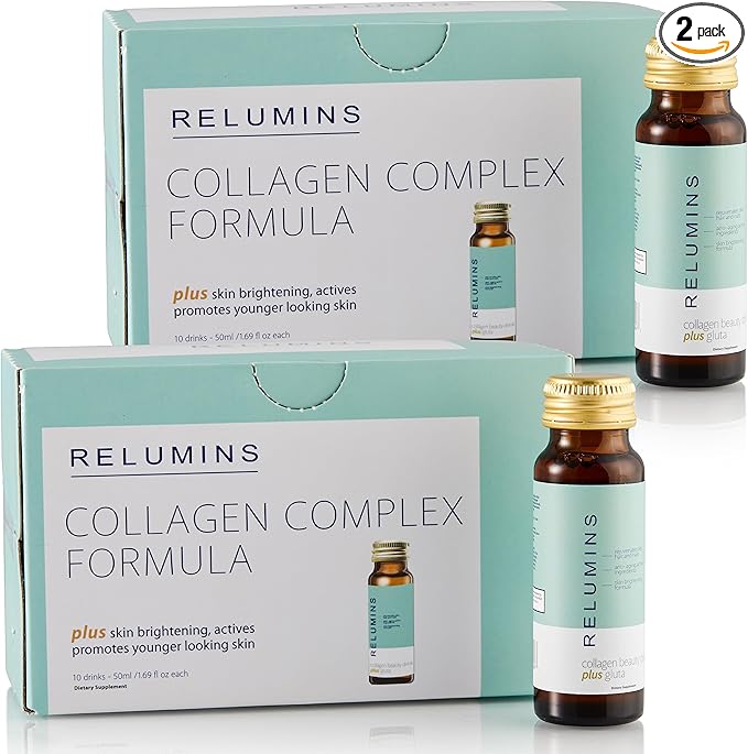 Relumins Advance Rejuvenating Collagen Beauty Drink CoQ10, EGCG, 50mL Drinks 2 Packs