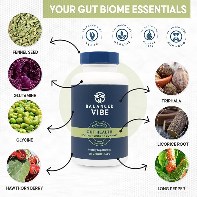 7-in-1 Organic Gut Health Supplement Wellness(90 ct)
