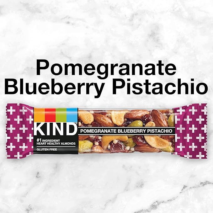 KIND Bars, Pomegranate Blueberry Pistachio, Healthy 5g Protein 12 Count