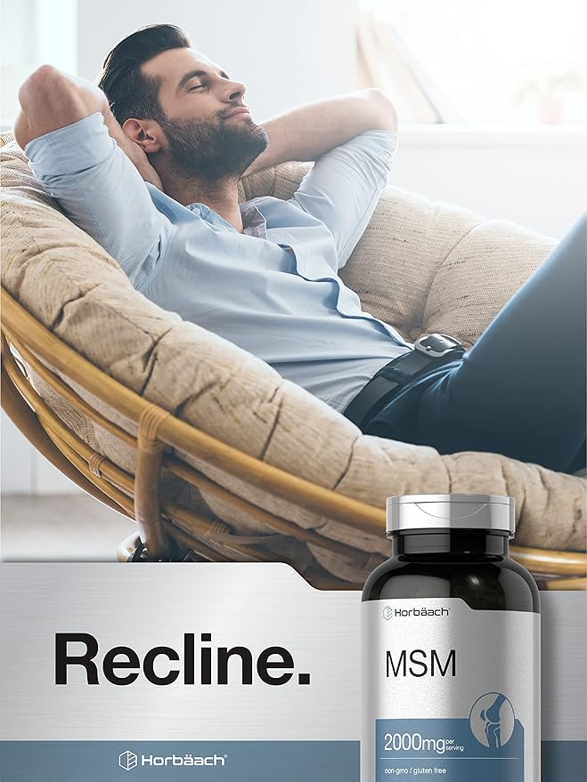 Horbäach MSM Supplement Capsules 2000mg | 250 Count