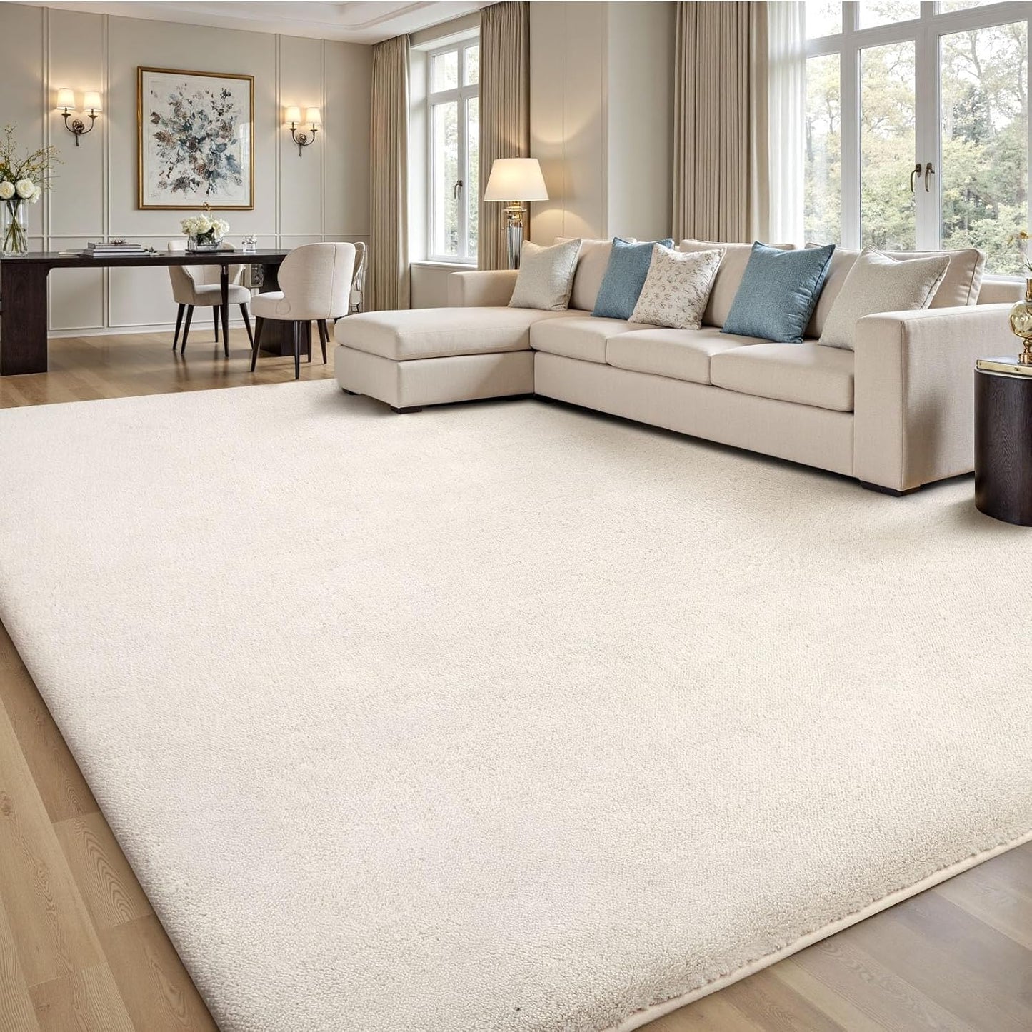 Sour Lemon 9x12 Area Rugs for Living Room, Soft Large Area Rug Fluffy Rugs for Bedroom,Machine Washable Area Rug Non Slip Carpet Rug for Living Room Playroom Kids Room Home Decor