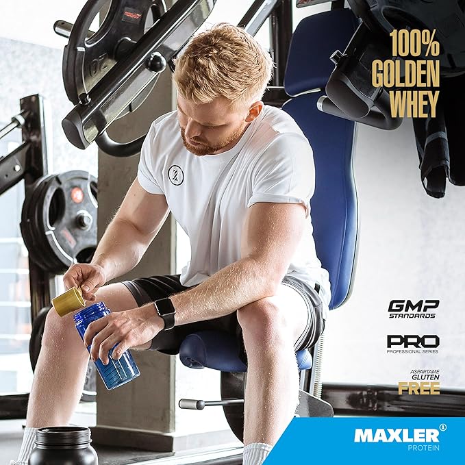 Maxler 100% Golden Whey - 22g Protein per Serving - High Protein, Low Fat, Low Carb, Complete Amino Acid Profile - Rich Chocolate Protein 5 lbs