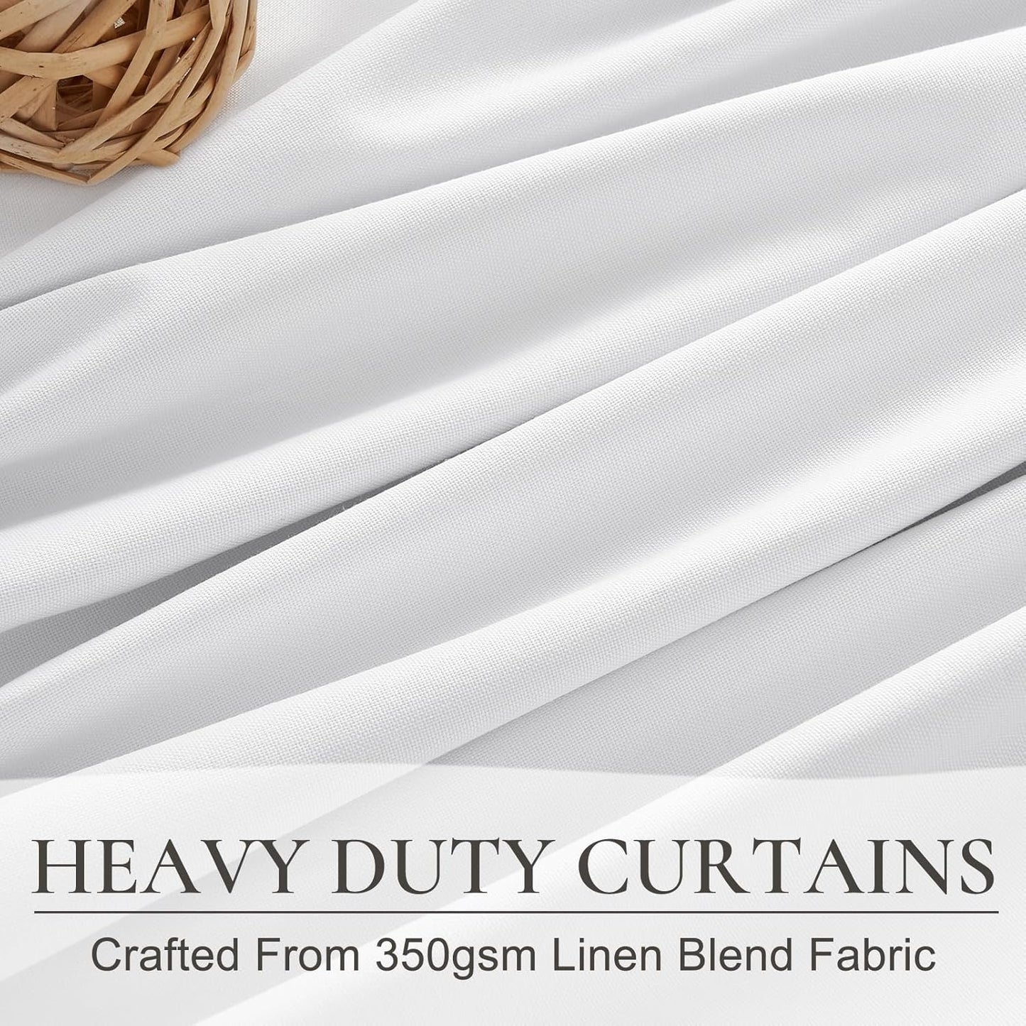 Pure Long White Blackout Curtains 102 Inches Long for Bedroom 2 Panels Set, Lush Pinch Pleated Linen Window Drape Noise Cancelling Privacy Decor Curtains for Room Divider 40" Wx102 L Burg