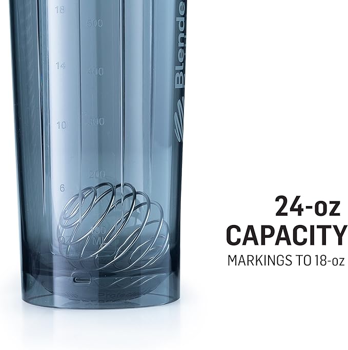 BlenderBottle Shaker Bottle Pro Series Perfect for Protein Shakes and Pre Workout, 32-Ounce (Black) and 24-Ounce (Black)