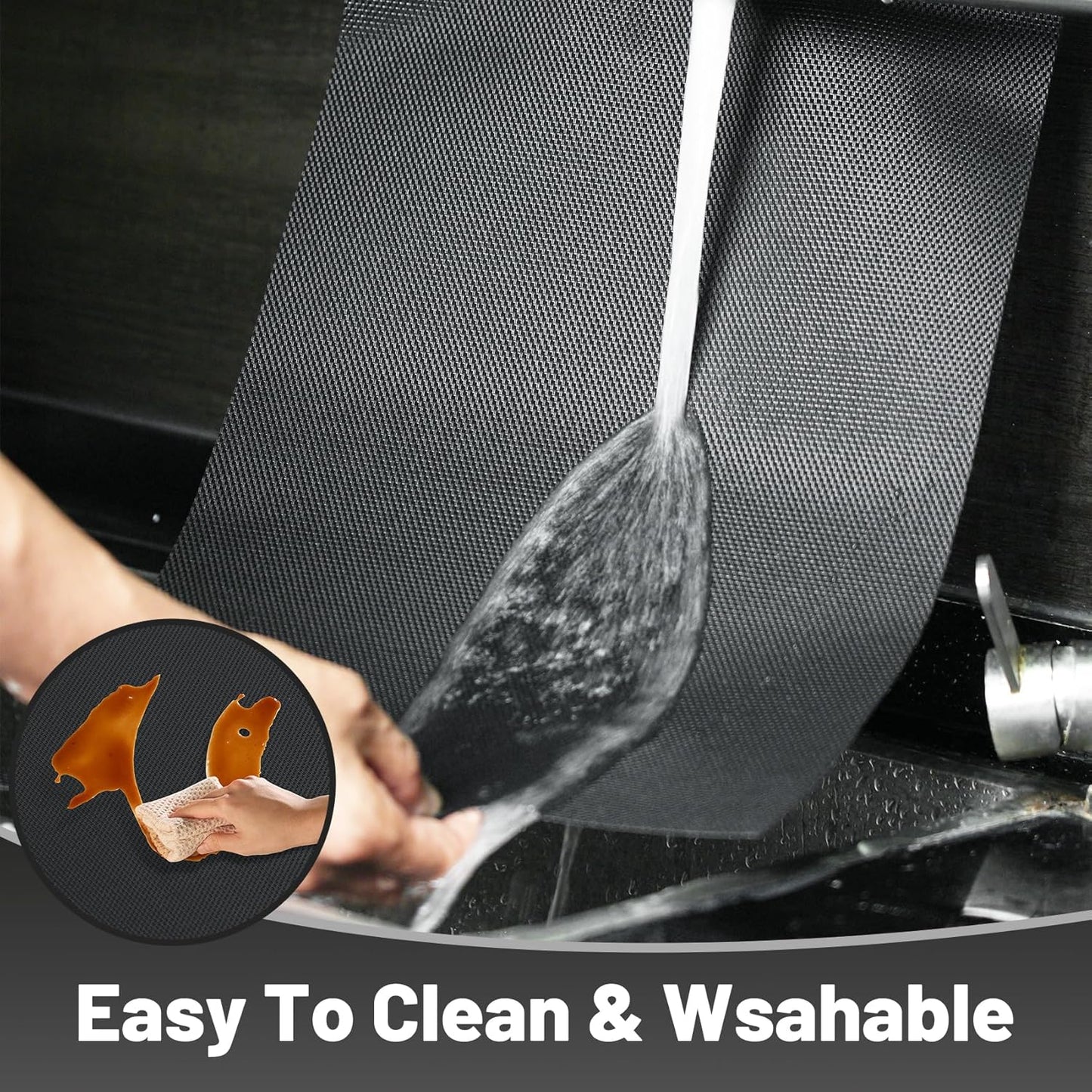 Placemats Set of 8,Non-Slip PVC Weave Table Mats Easy to Clean,Heat Resistant Place Mats for Kitchen Dining Table Decoration Indoor Outdoor,Black