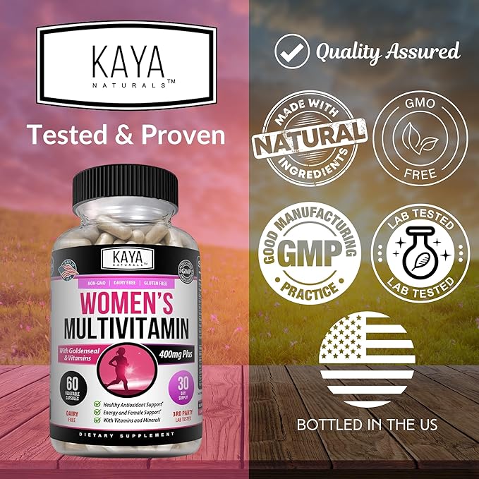 Kaya Naturals Women's Multivitamin, Overall Healthy 60 Count