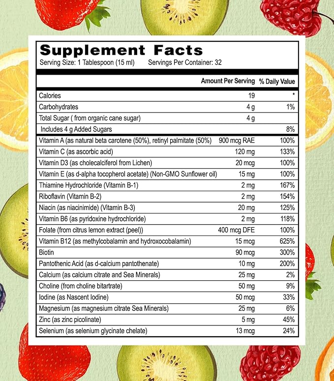 Go Healthy Multivitamin for Women, Men, Teens 20 Fruits 32 Servings