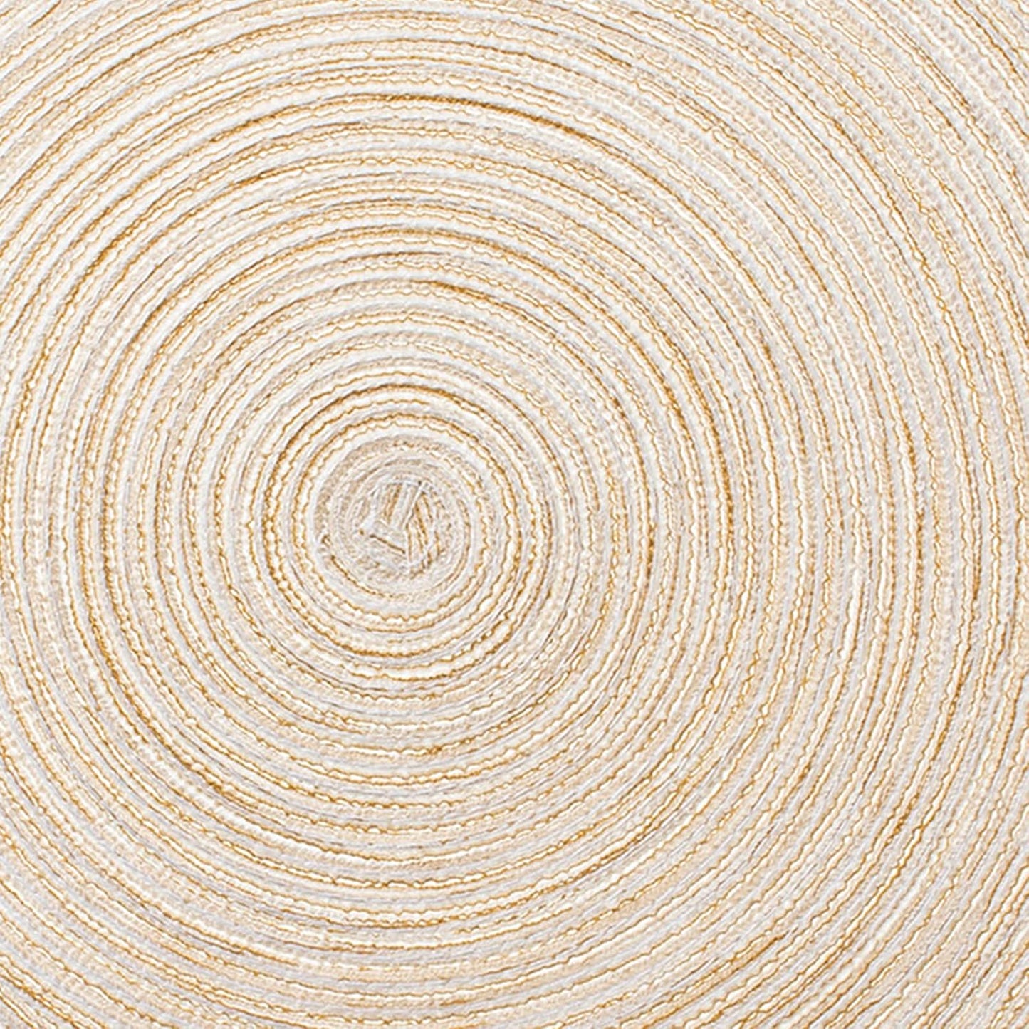 AHHFSMEI Round Braided Placemats Set of 6 Round Table Mats for Dining Tables Natural Woven Heat Resistant Place mats 15 Inch (Beige)