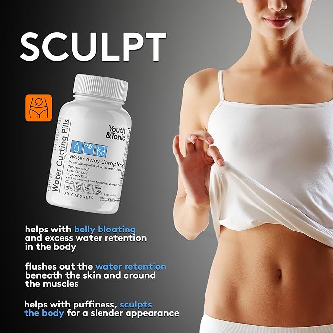 Youth & Tonic Sculpt Shred Cleanse Detox 3X Weight Loss Pills: Appetite Suppressant, Fat Burner, Energy Booster & Nighttime Cleanse for Diet – 120 Pills