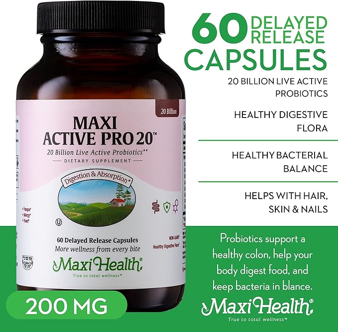 Probiotics for Digestive Health and Gut 15 Strains, 20 Billion 60 Capsules
