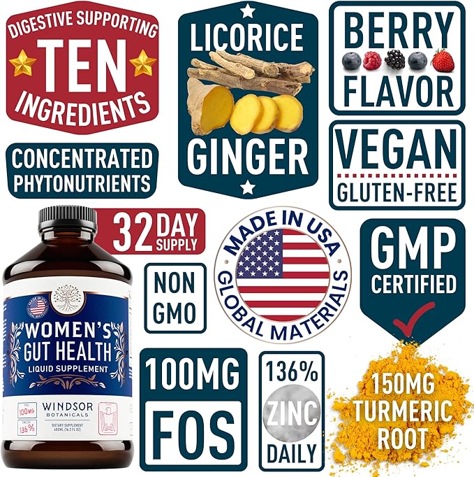 Complete Gut Health Supplements for Women 16oz (480ml) (480ml)
