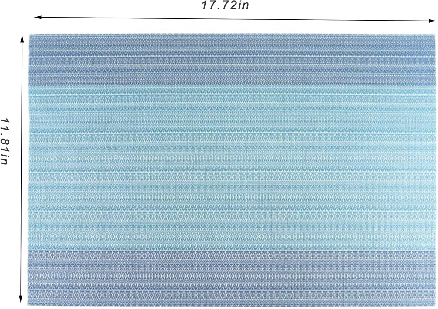 CADONO Placemats Set of 4 Washable Indoor/Outdoor Vinyl Place Mats for Dining Table Durable Non-Slip Heat Resistant PVC Weave Table Mats(Ocean Geode)