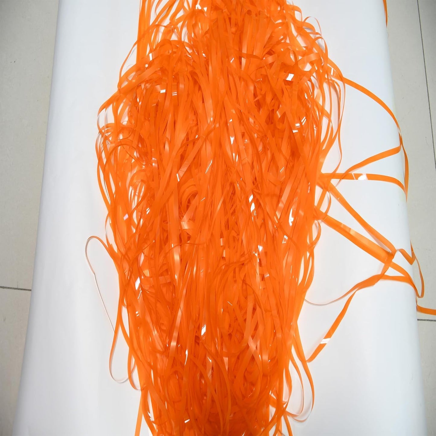 Foil Fringe Curtains Halloweens Decorations - Orange Tinsel Photo Backdrop Party Streamers for St Patricks Day, Easter, Birthdays, Fall, Pumpkin Theme, Thanksgiving, Basketball Party Decorations