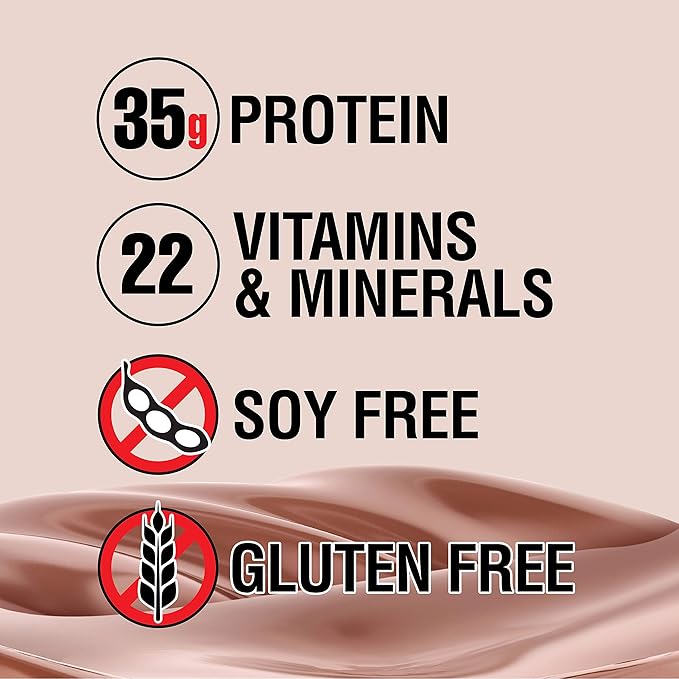 Lean Body All-in-One Chocolate Protein Shake. 35g Protein, 7g Healthy 22 Vitamins (4.6lb) Packaging