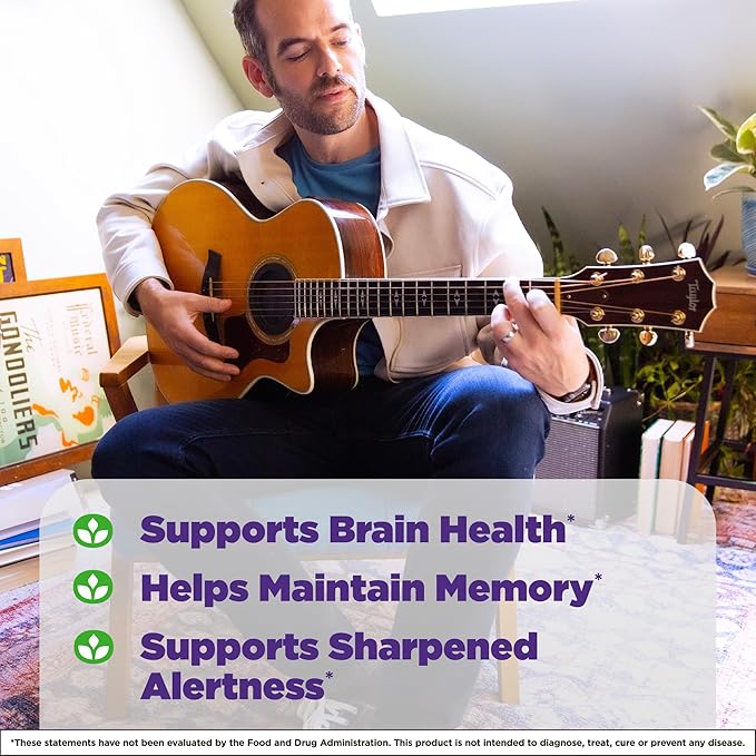 Natrol Brain Health Ginkgo Biloba 120mg, 60 Capsules, 60 Day