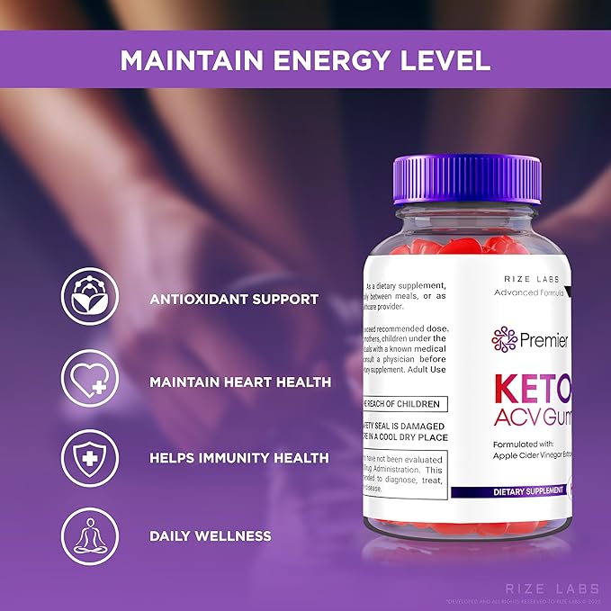Premier Keto ACV Gummies, Premier Extreme 2000mg Keto Gummies Advanced Weight Loss, Keto Plus ACV Gummies, All Natural Apple Cider Vinegar Supplement (180 Gummies)