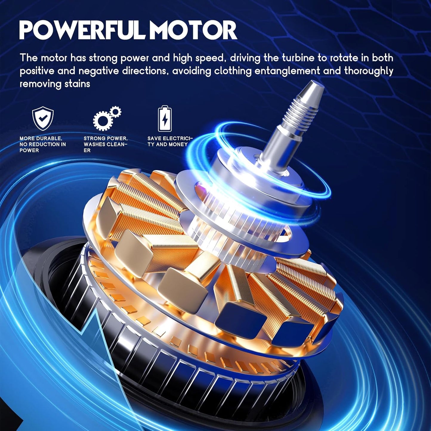 Superday Mini Portable Washing Machine, Single Tub Compact Washing Machine with Spin Cycle, 6.6LBS Washing Capacity Small Electric Washer Machine for Home, Apartments, Outdoor, RV, Dormitory, Blue