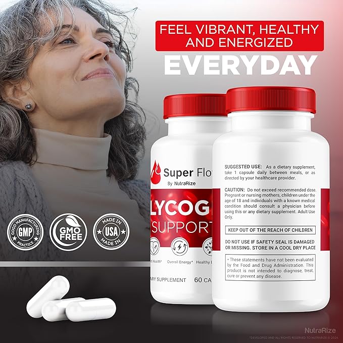 Super Flow Glycogen, SuperFlow Glycogen Support Capsules, Super Flow Glyco Optimizer, Official SuperFlow Glyco Optimiser Capsules, Super Flow Detox Cleanse, Super Flow Glycol (60 Capsules)