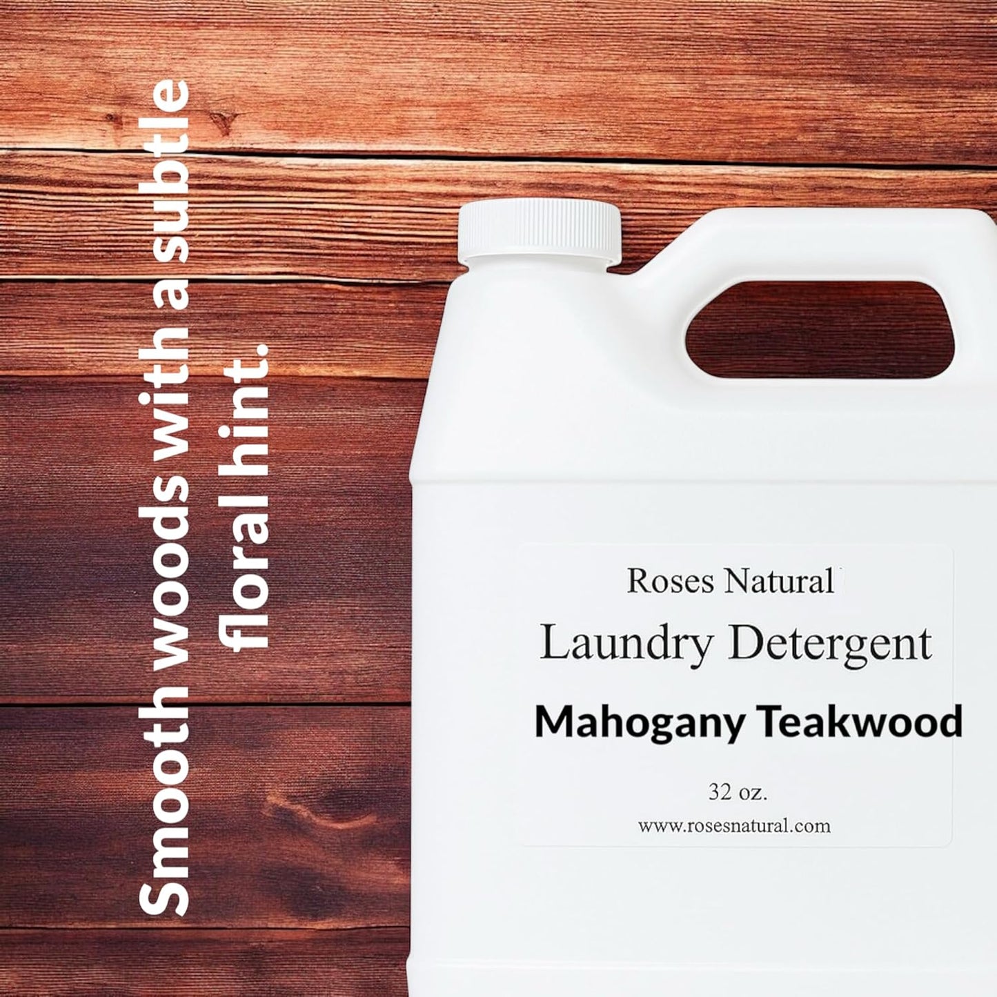 Plant-Based Liquid Laundry Detergent, 32 Fl Oz, Multiple Scents, HE Compatible (Mahogany Teakwood)