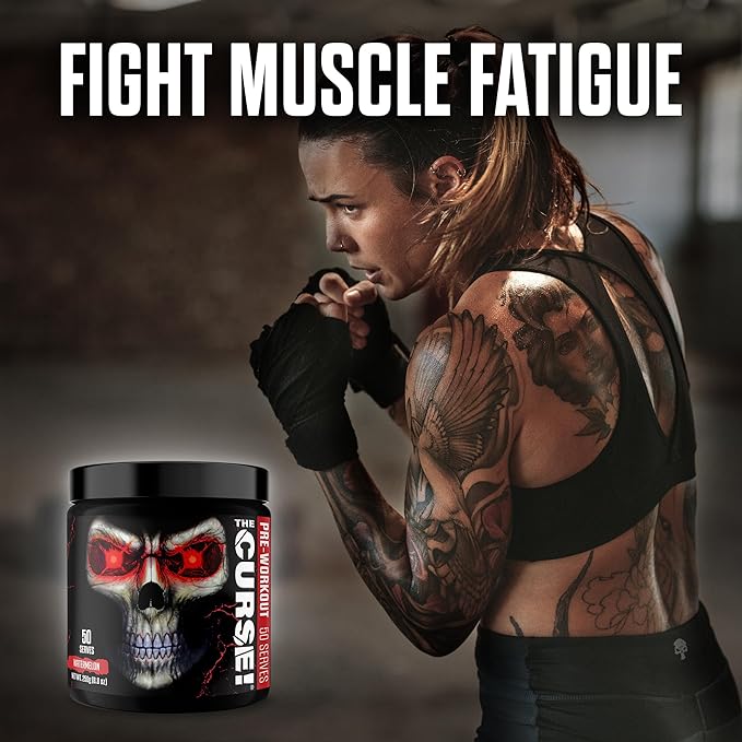 JNX SPORTS The Curse! Pre Workout Powder - Watermelon 50 Servings | Preworkout: Boost Strength, Energy + Focus for Men & Women | Caffeine, Beta-Alanine, Creatine & L-Citrulline