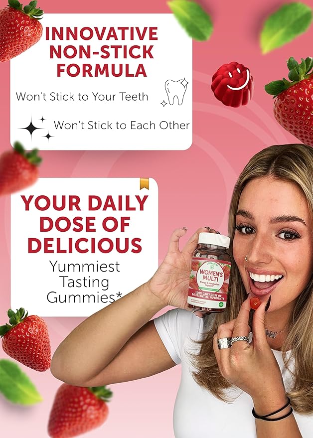 Lunakai USA Made Women’s Multivitamin Gummies 100% Daily 16 Essential 60ct