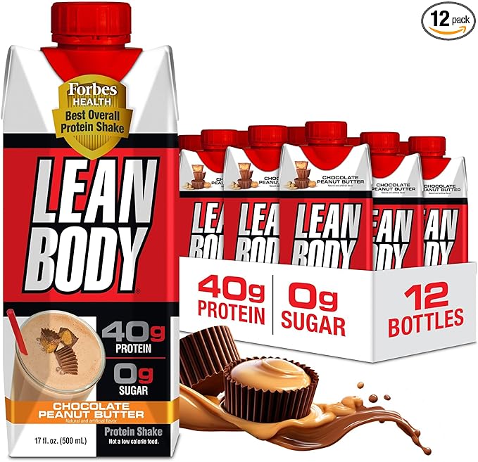 Lean Body Ready-to-Drink Protein Shake, 40g 0 Sugar, 22 Vitamins 12) LABRADA