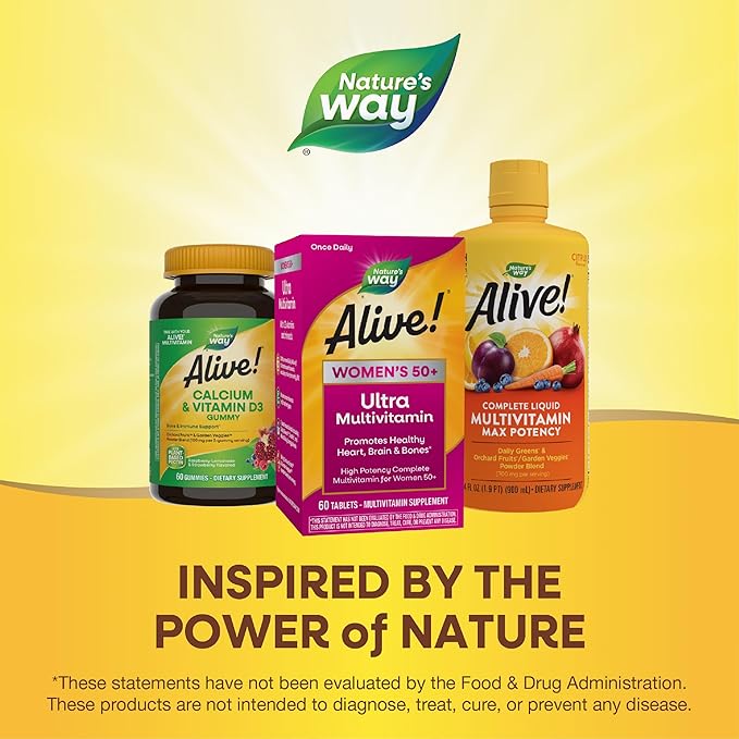 Nature’s Way Alive! Women’s 50+ Ultra B12, Gluten-Free, 60 Tablets