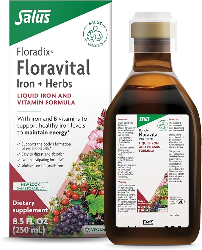Floradix Floravital Liquid Iron & Vitamins Formula 8.5 oz