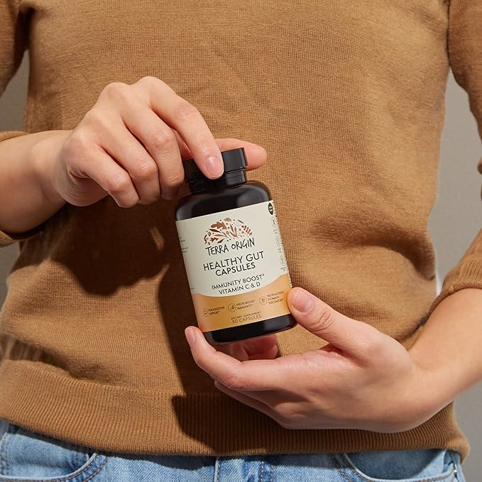 TERRA ORIGIN Healthy Gut Capsules 3 Bottles/90 Bottles/90 Servings/270 Servings/270 Capsules