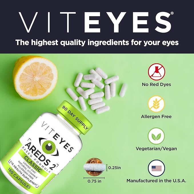 Viteyes AREDS 2 Eye Vitamins, Classic 180 Ct