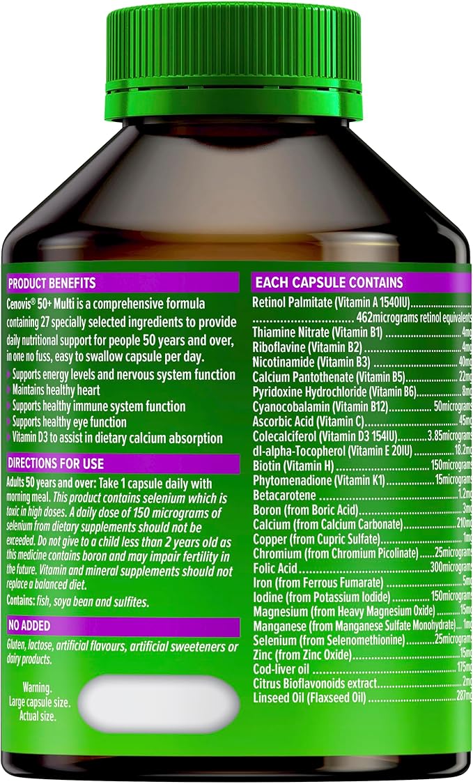 Once Daily 50+ Multi Vitamins & 100 Capsules