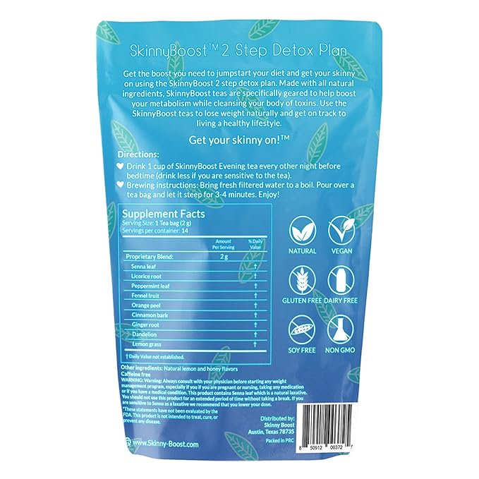 28 Day Detox Tea Kit (3 PACK) 3 Daytime Teas, 3 Evening Detox Teas Non GMO, Vegan, All Natural Detox and Cleanse