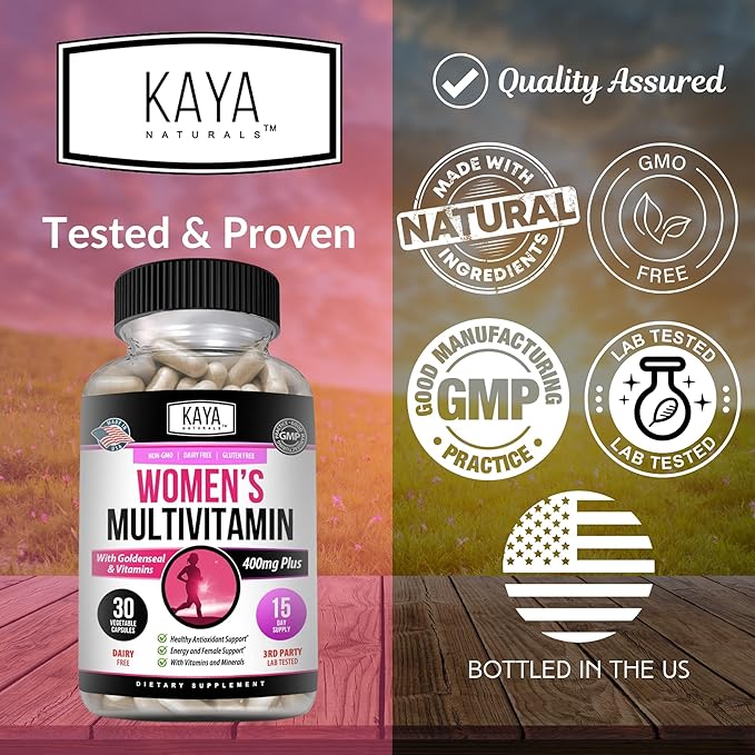 Kaya Naturals Women's Multivitamin, Overall Healthy 30 Count