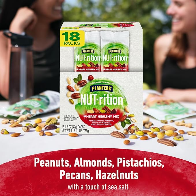 PLANTERS NUT-rition Heart Healthy Nut Mix, 1.5 oz, 18 Count